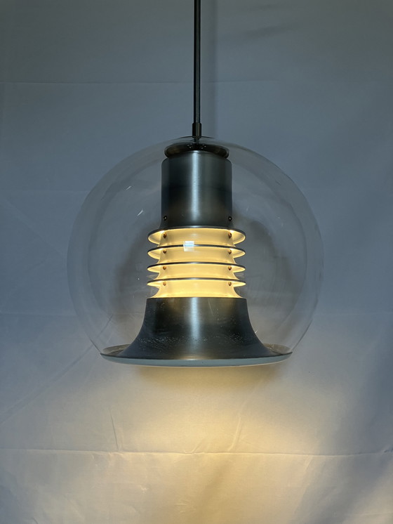 Image 1 of Space age vintage glass pendant lamp by Leclair & Schäfer
