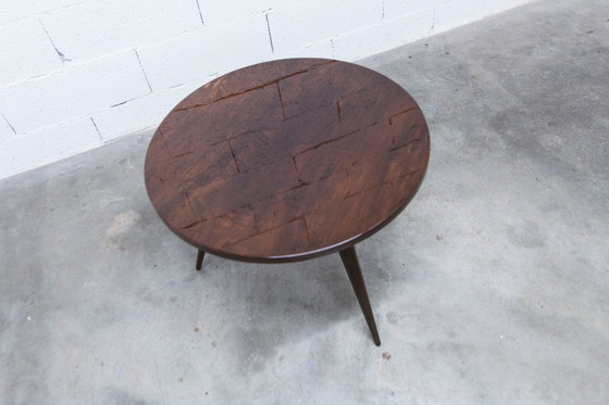 Image 1 of Tripod coffee table, 1960s, varnished mahogany