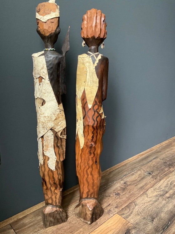 Image 1 of Couple de statues africaines authentiques (Lobi – Afrique de l'Ouest)
