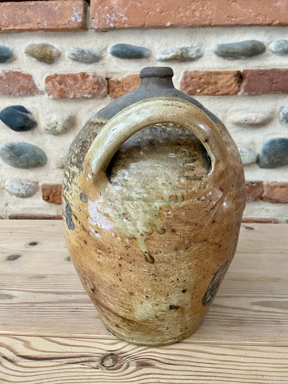 Antique French Stoneware Jar With Handles – 19th / Early 20th Century – Decorative Objects, Other (photo 5 of 7)