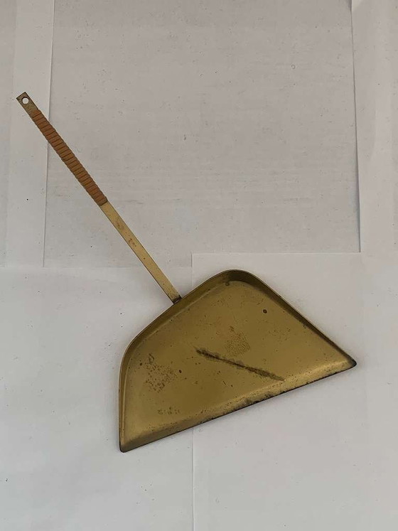 Image 1 of Albert Gustav Bunge Kehrschaufel Tischschaufel Bauhaus Messing Brass Dustpan Tischkehrset Tischbesen Kehrschaufel Tischgarnitur