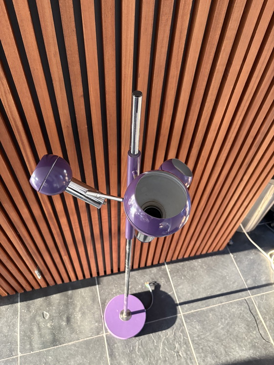 Image 1 of Vintage Vloerlamp - paars