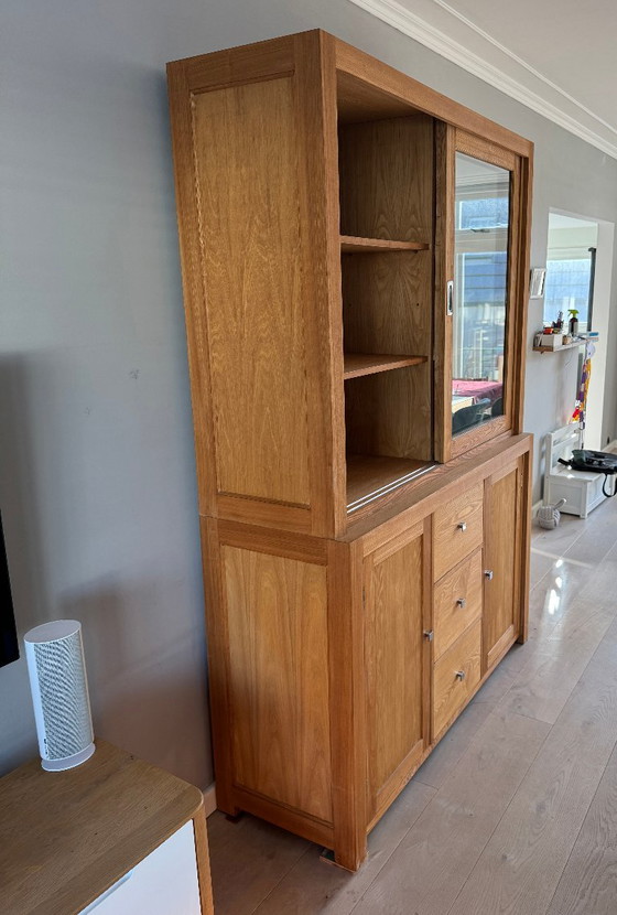 Credenza con vetrina in rovere - Vetrina – Credenze con vetrina, Legno (photo 10 of 11)