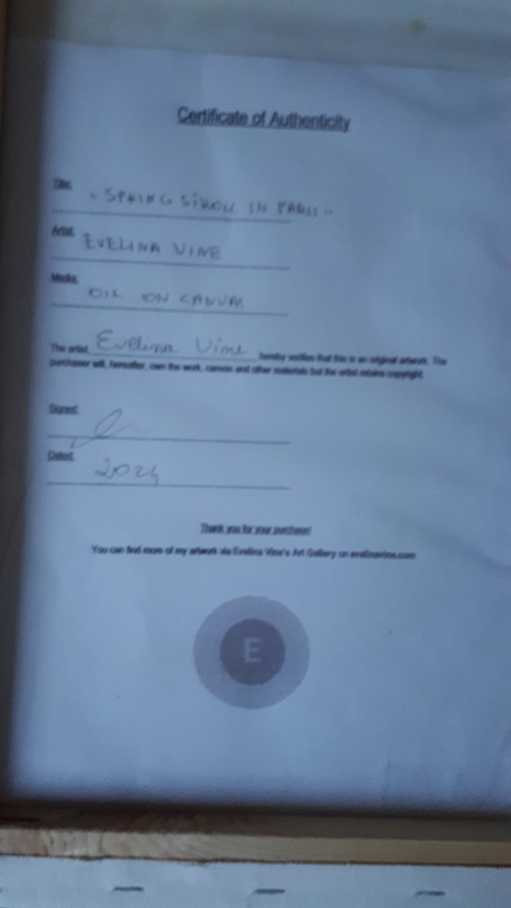 Image 1 of Evelina VINE - Spring stroll in Paris - Artist's painting