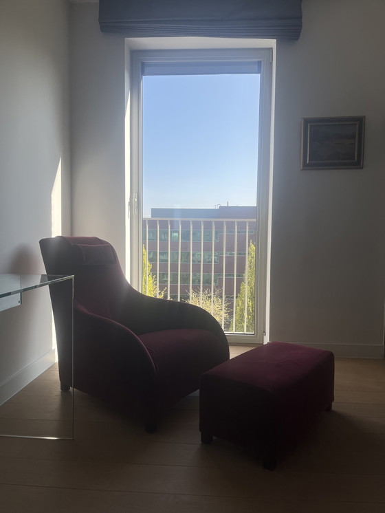 Image 1 of B&amp;B Italia Kalos Sillón - Terciopelo Rojo