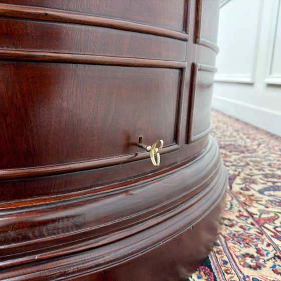 Grande Scrivania Ovale Classica Inglese – Scrivanie, Wood, Brass (photo 9 of 20)