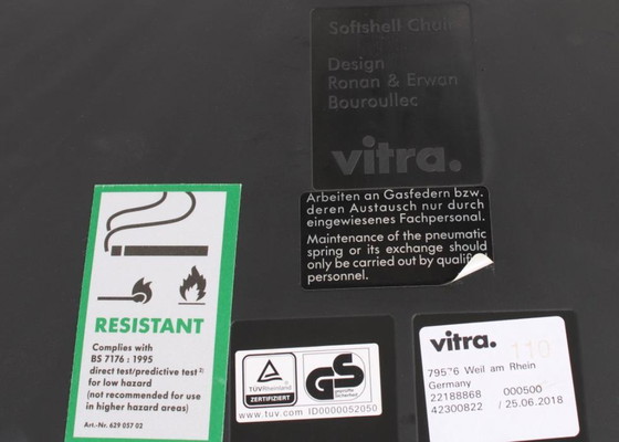 Image 1 of 2x Vitra Softshell chair dark green