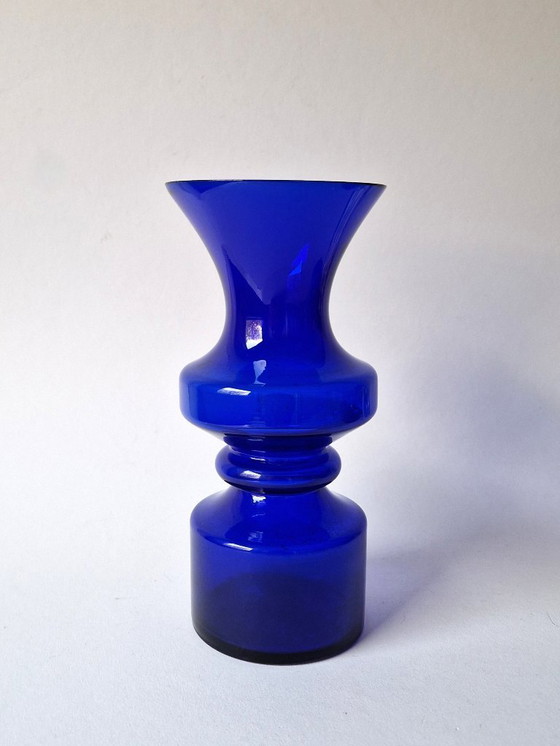 Image 1 of Lindshammar, Suecia - Jarrón azul de Gunnar Ander - Años 70