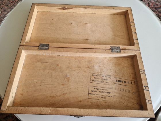 Schaakpartij Sovjet-Unie 1941 – Artel Kultsport Moskau, Decoratieve objecten, Metal, Wood (photo 12 of 15)