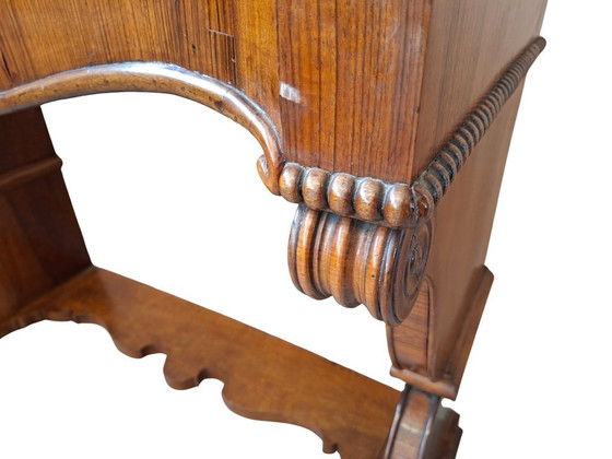 Image 1 of Edler antiker Konsolentisch aus Nussbaumholz – Karl-X.-Zeit (um 1825)