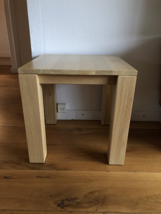 Solid Light Oak Side Table