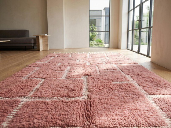 Roze Wollen Berber Tapijt 150/250cm – Vloerkleden en tapijten, Wool (photo 2 of 6)