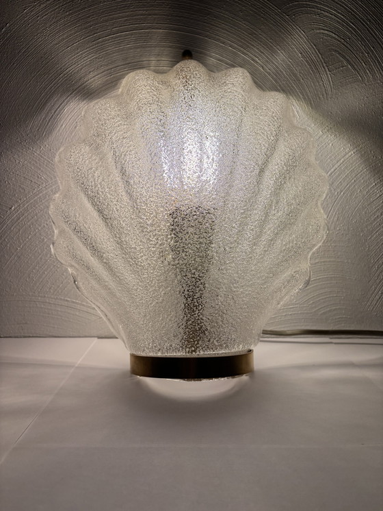 Image 1 of 2er-Set Murano-Muschel-Wandlampen Großformat
