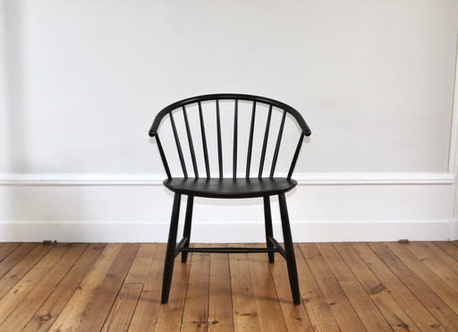Vintage Scandinavian armchair J64 Ejvind Johansson, 1960