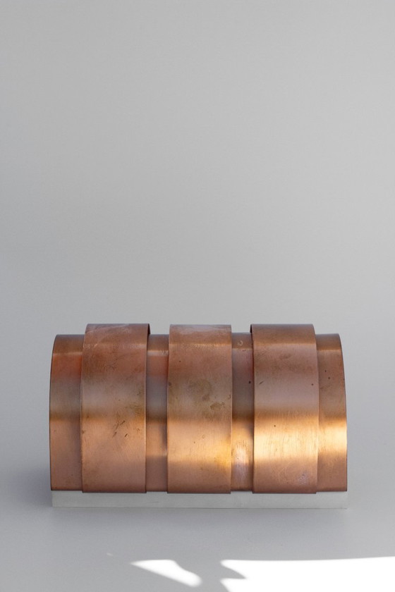 Image 1 of Hans-Agne Jakobsson Wandleuchte aus Kupfer, Modell V155 – Schweden, 1960er Jahre