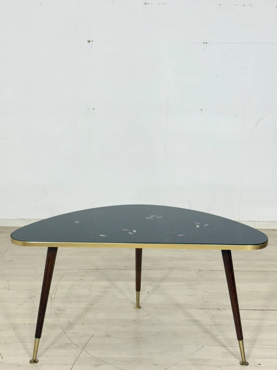 Image 1 of Very beautiful vintage coffee table, living room table, kidney-shaped table, side table, Mid Century