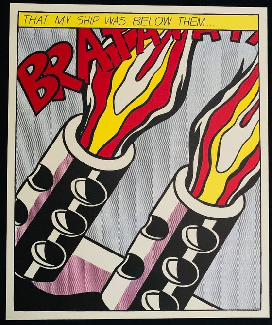 Image 1 of Roy Lichtenstein: "Triptychon, As I Opened Fire". 3-luik.