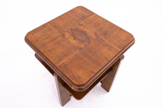 Image 1 of Quadratischer Art-Déco-Tisch aus den 1950er Jahren, Polen.