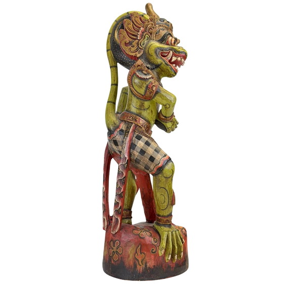 Antiguo porta-Kris Hanuman guardián de templo de madera tallada a mano siglo XIX – Objetos decorativos (photo 3 of 11)