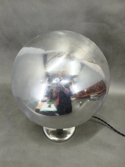 Bauhaus Chrome Table Lamp with Adjustable Shade, 1930s