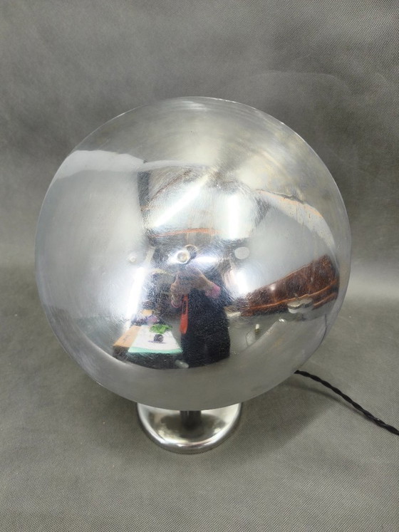Image 1 of Bauhaus Chrome Table Lamp with Adjustable Shade, 1930s