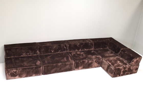 COR Trio Sectional Sofa in Chocolate Brown Velvet 1972 NEW UPHOLSTERY, Modular sofas, Retro (photo 2 of 19)
