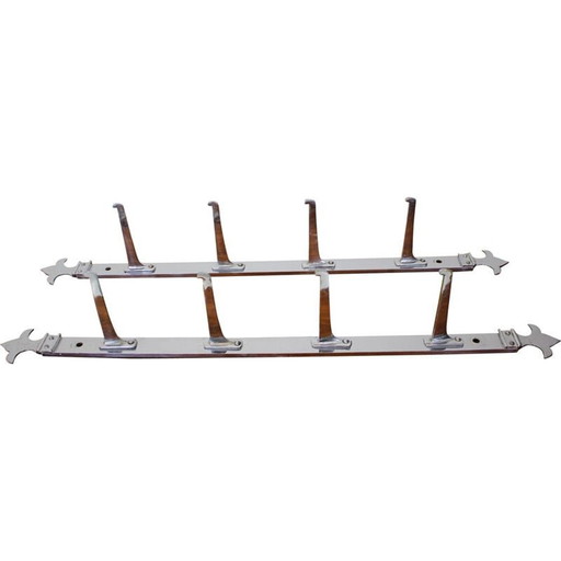 Vintage chrome-plated meat holder, Czechoslovakia 1930