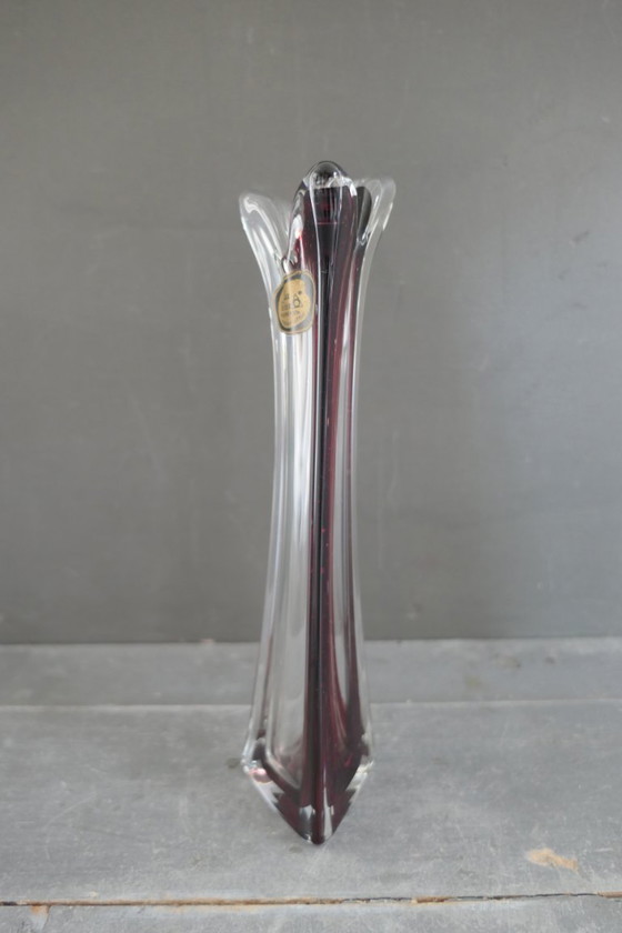 Image 1 of Vintage Lux Glass vaas Oostenrijk jaren '50