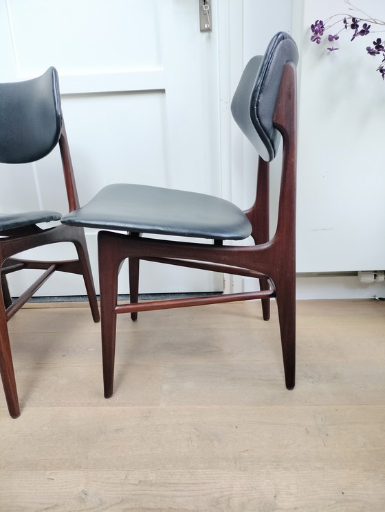 Image 1 of Vintage set of 4 Louis van Teeffelen 'Hamar' dining chairs