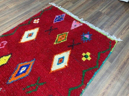 Tapis de l’Atlas – Création Artisanale en Laine 220cmx130cm – vloerkleden en tapijten, Wool