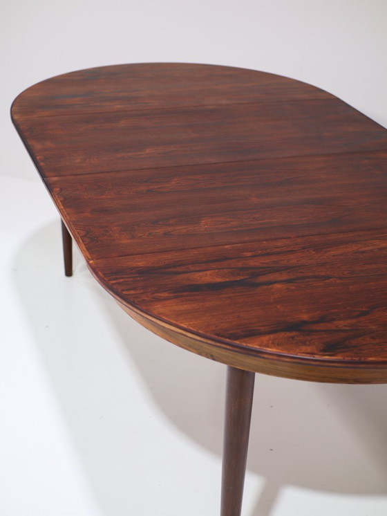 Image 1 of Extendable round dining table Skovmand & Andersen rosewood vintage