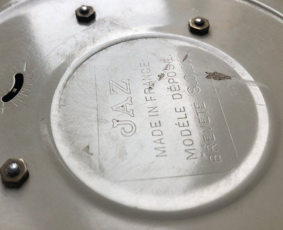 Image 1 of Vintage JAZ “TAMPIC” wandklok – Frans design uit de jaren 50 (mid-century) – Mechanisch uurwerk met 8 dagen gangreserve