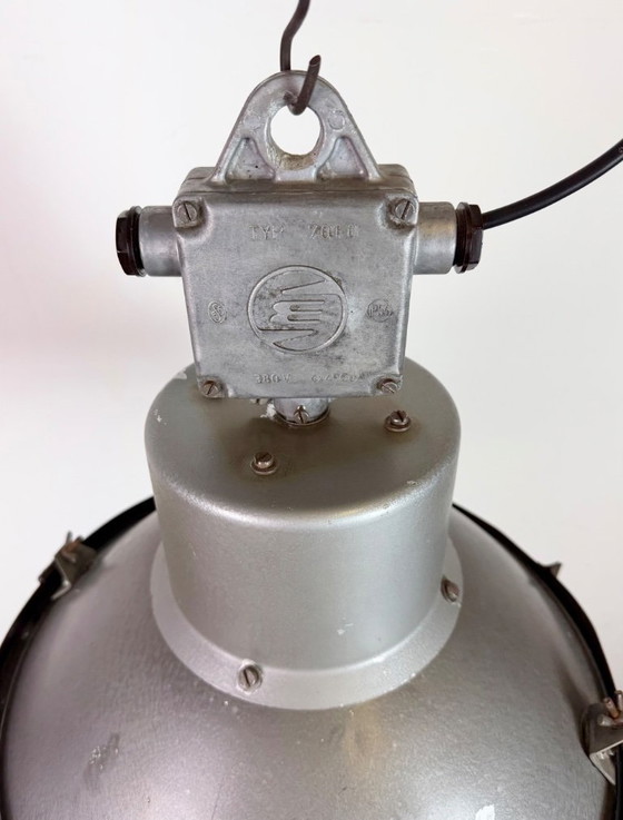 Image 1 of Industrial Grey Hammer Paint Pendant Lamp from Elektrosvit, 1960s