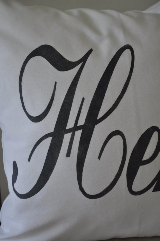 His and Hers Cotton Canvas Pillowcase, Wedding Gift, Home Decor / Set of 2 – Polyester (photo 4 of 7)