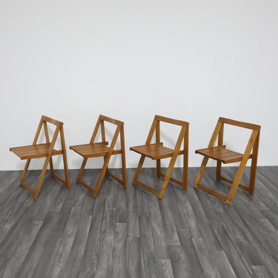 Image 1 of Aldo Jacober For Alberto Bazzani 4 Chairs Mod. Trieste 1960s Vintage Design
