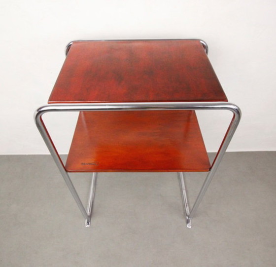 Image 1 of Tavolo Bauhaus in cromo di Marcel Breuer "Carmin piccolo"