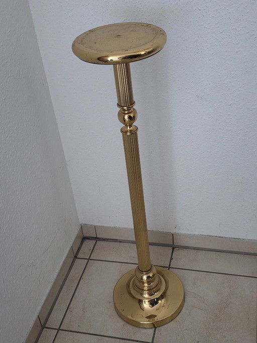 Vintage 3 x Garderobe Kleiderständer Messing Pflanzensäule Gold