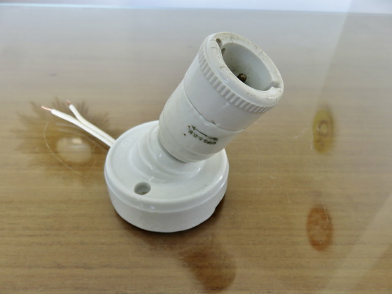 Image 1 of Minimalistische wandlamp van porselein, art deco, Frankrijk, jaren 30-40