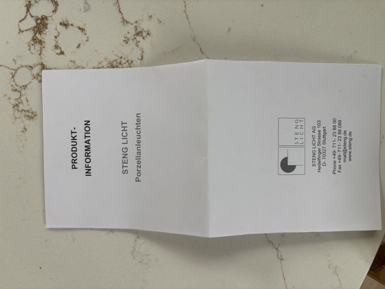 Image 1 of Steng Licht Tjao Pura Porseleinen Lamp Ongeglazuurd