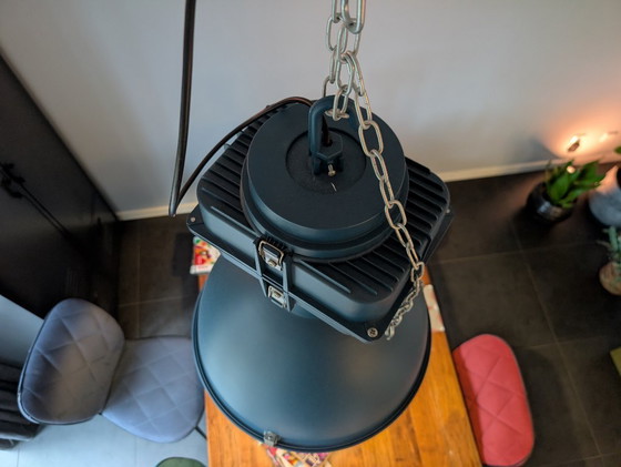 Image 1 of Industrielle Pendelleuchte blau