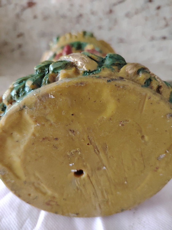 Image 1 of Schäfflertanz Schäffler Dance Folk Dance Grande candela votiva vintage in cera d'api