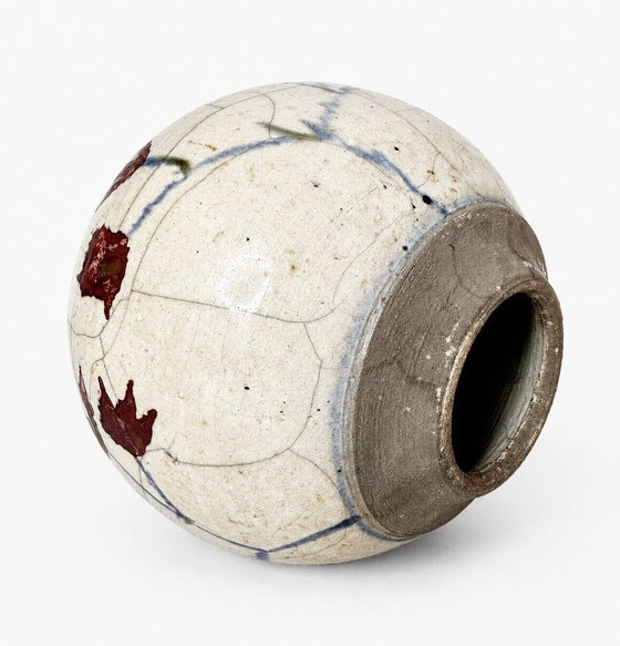 Image 1 of Hein Severijn's Raku Vase 1983 – Signed Dutch Studio Ceramics