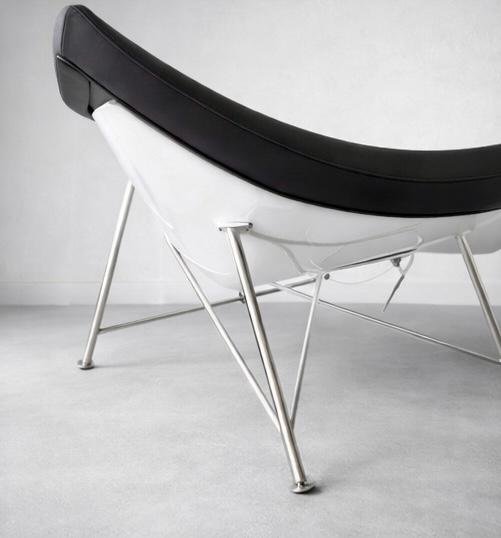 Fauteuil in de Vitra Coconut-stijl – Leather, Chrome (photo 9 of 15)