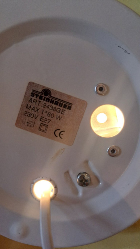 Image 1 of Lampada da parete/soffitto vintage Steinhauer. Vetro, metallo, fiore, giallo