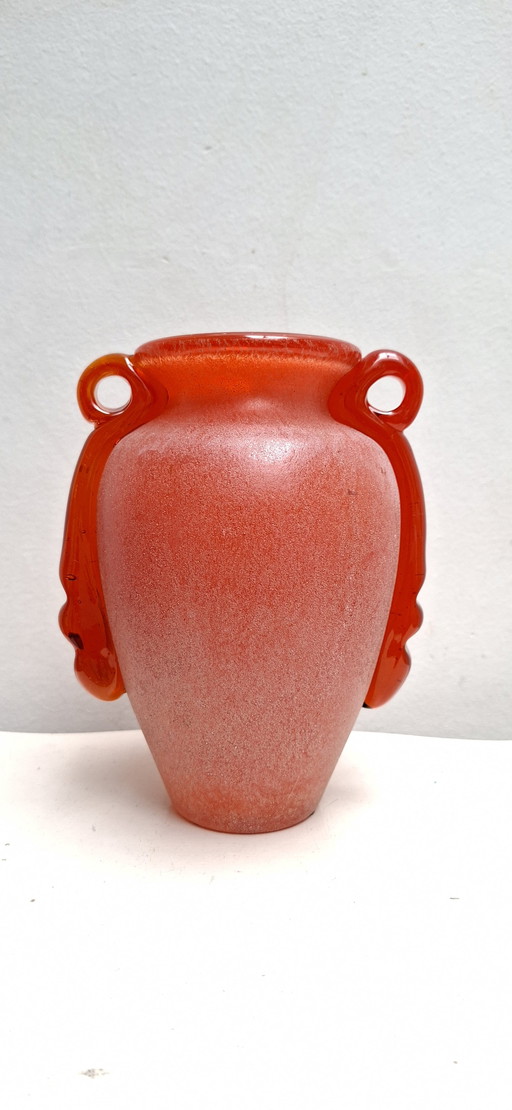 Murano vase - Scava - Red