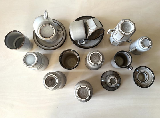 Image 1 of stoviglie vintage Ceramica De Driehoek Huizen - serie Amsterdam Grès