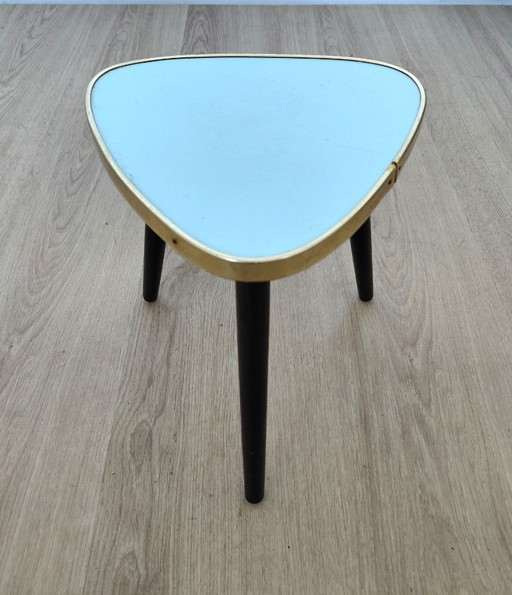 Table d'appoint des années 50 en bleu clair