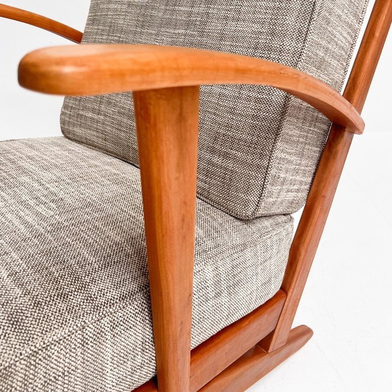 Image 1 of Poltrona in legno con struttura a fuso, stile metà secolo, anni '60 (singola unità)