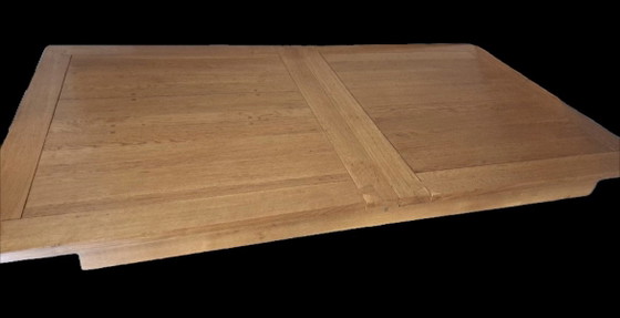 Image 1 of Plain oak extendable table