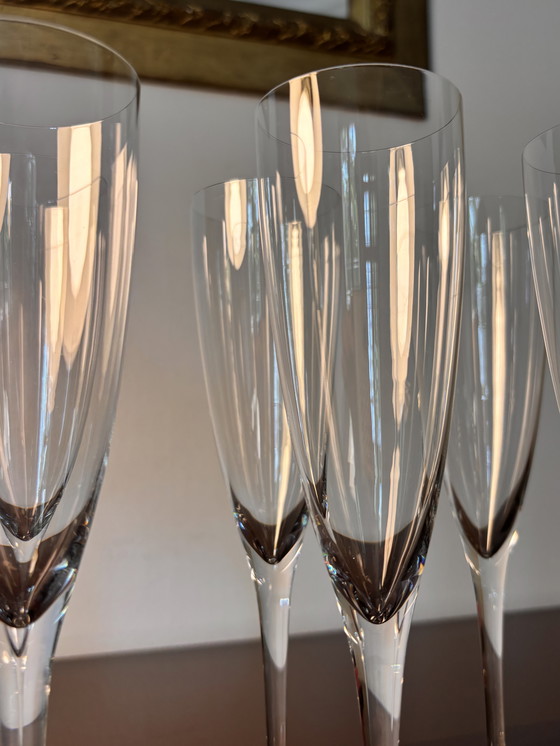 Image 1 of Baccarat Dom Perignon crystal Flutes Baccarat 6p. 